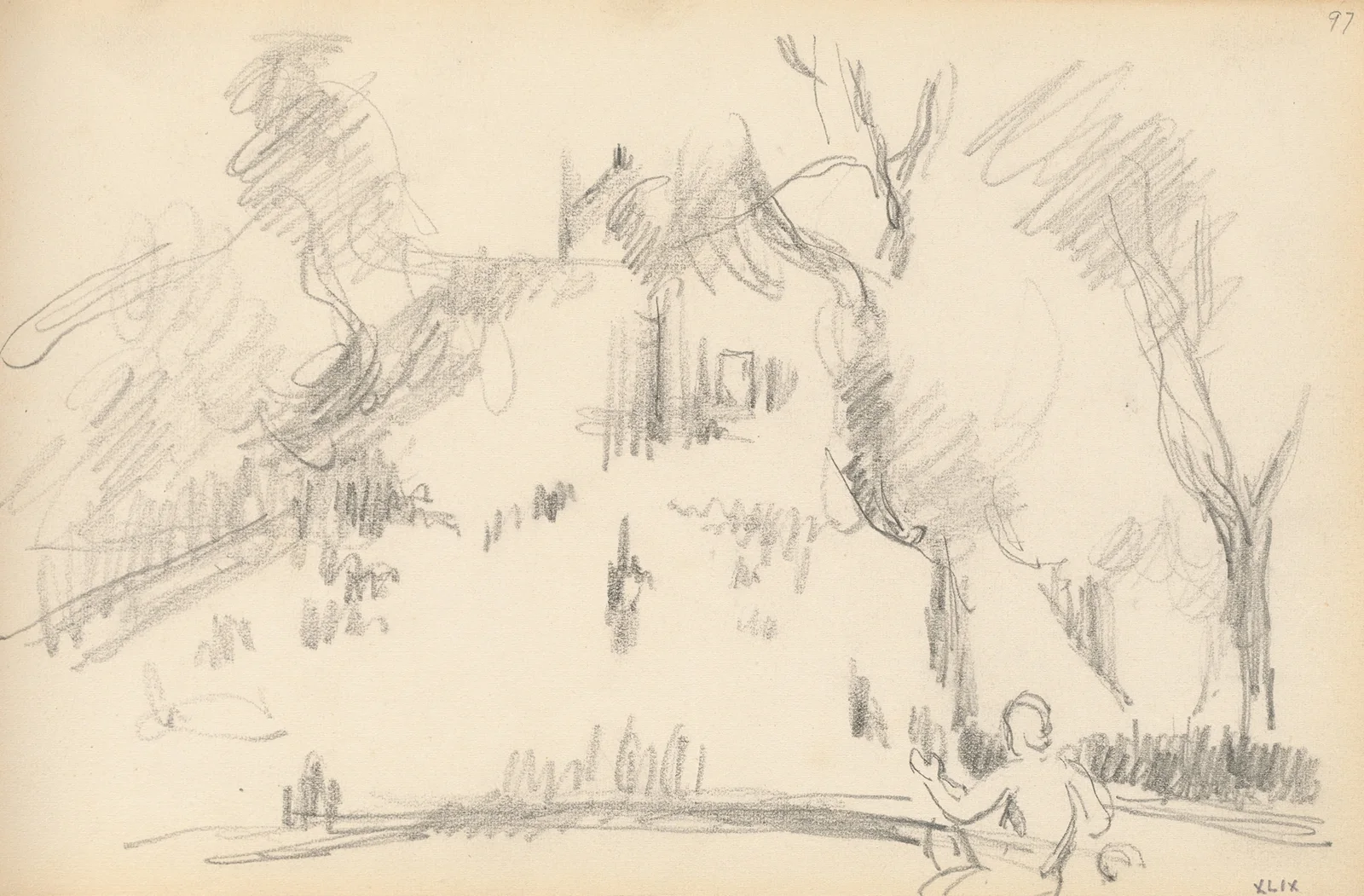 House in a Park av Paul Cézanne