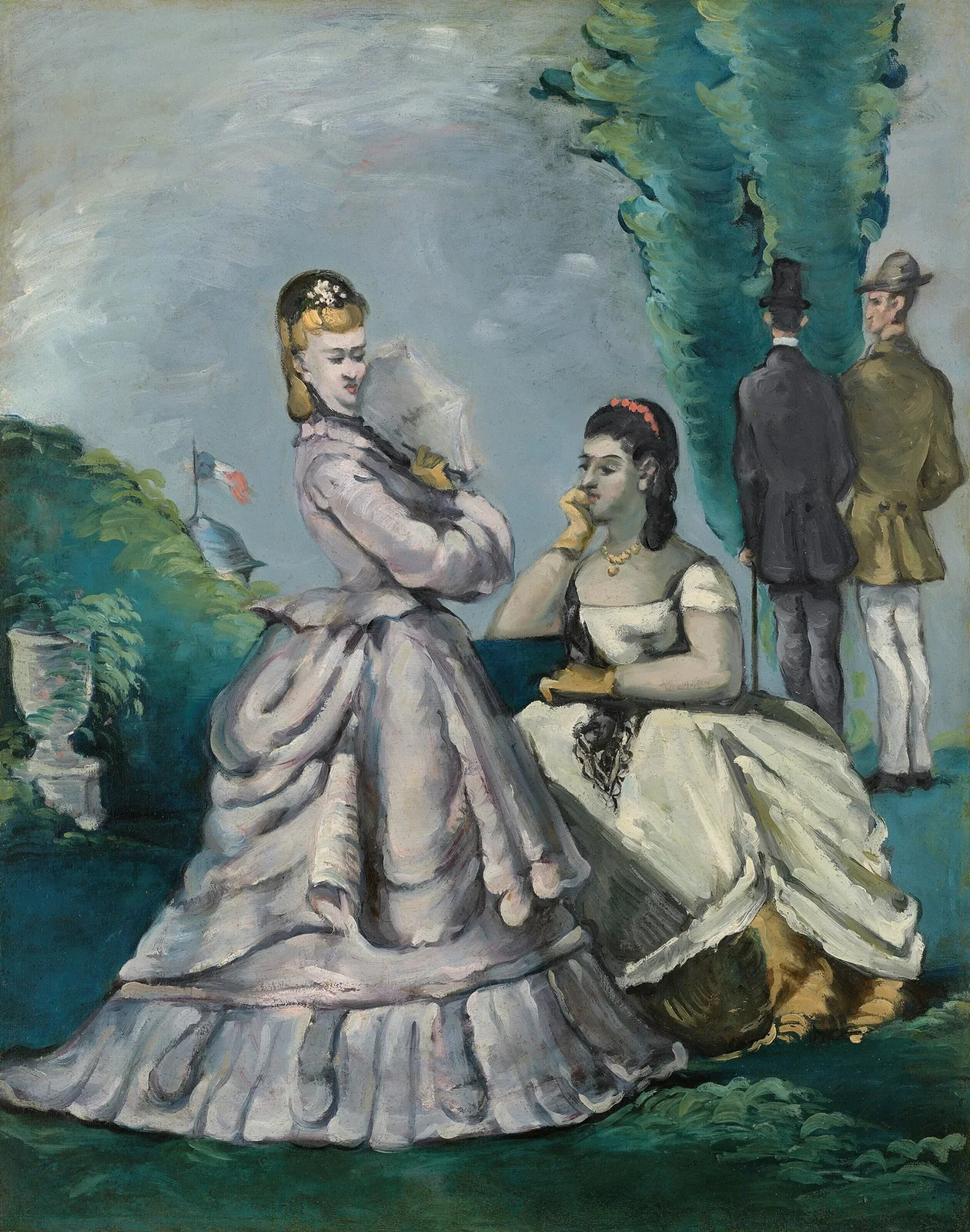 La Conversation av Paul Cézanne