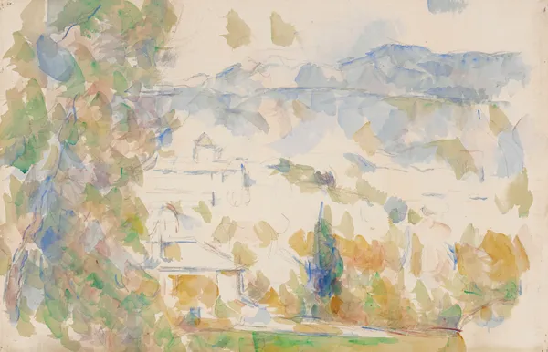 Les Bastides Lou Deven et Barbaroux av Paul Cézanne