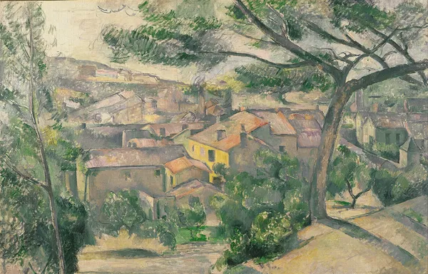 Morning View of L’Estaque Against the Sunlight av Paul Cézanne