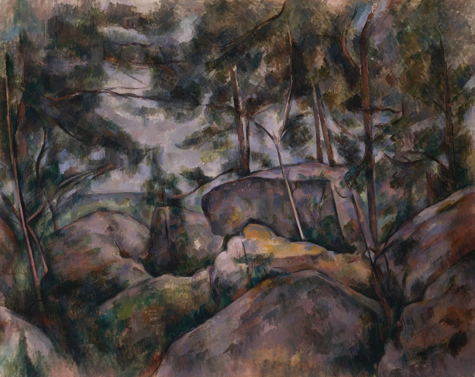 Rocks in the Forest av Paul Cézanne