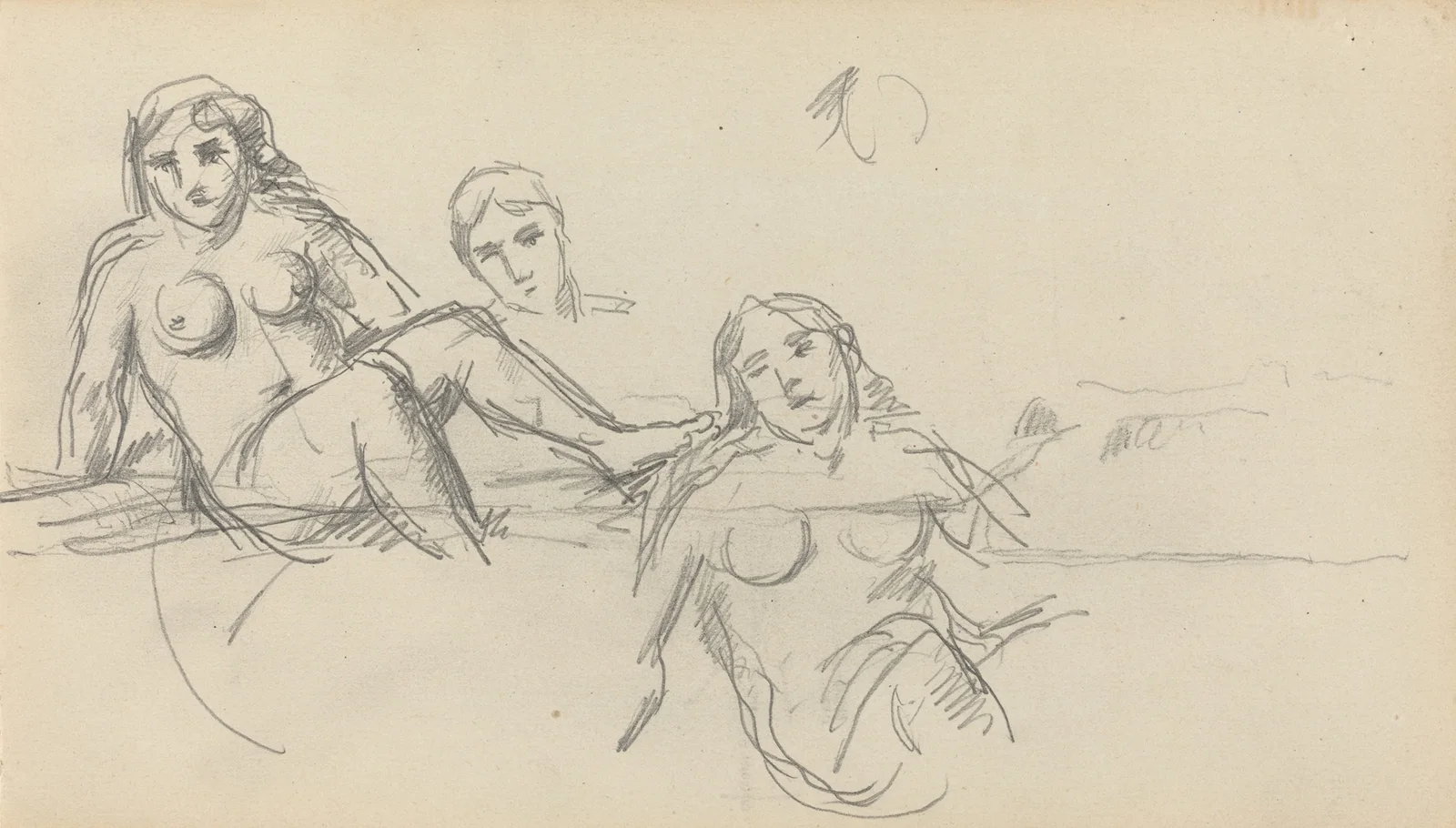 Seated Bather (verso) av Paul Cézanne