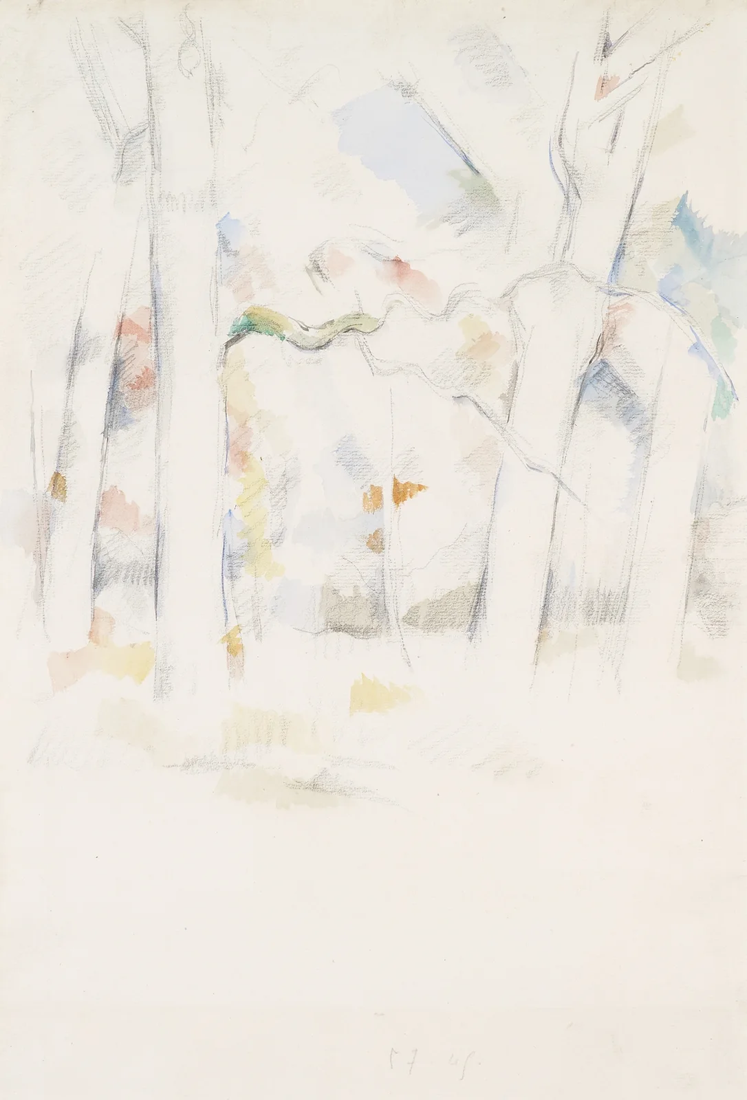 Sous-bois (Under the Trees) av Paul Cézanne