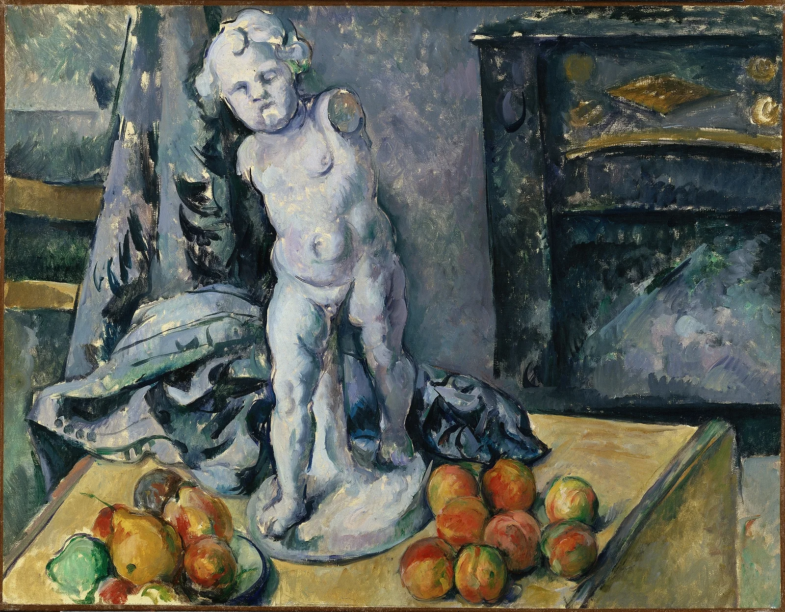Still Life with Statuette av Paul Cézanne
