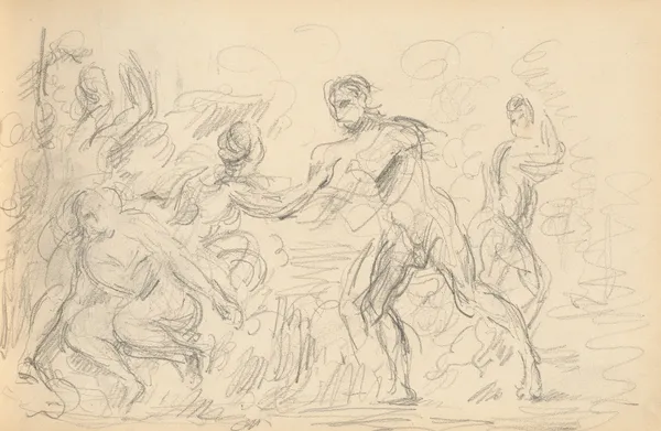 Study for ‘The Judgement of Paris’ or ‘The Amorous Shepherd’ av Paul Cézanne