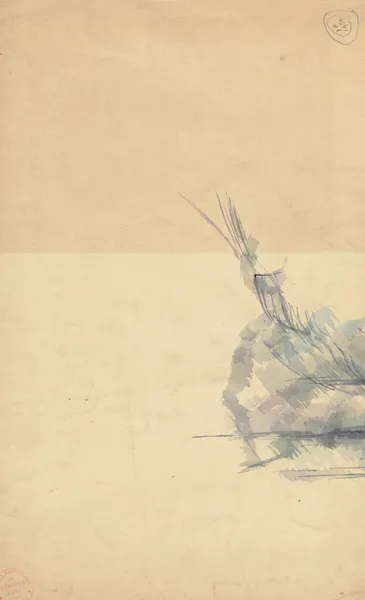 Study of a Rock (verso) av Paul Cézanne
