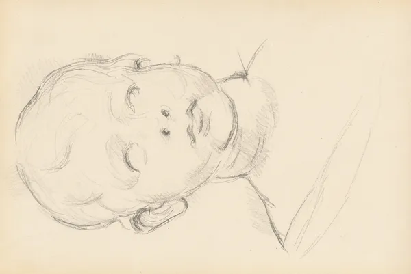 Study of Desiderio da Settignano’s ‘Bust of a Child’ av Paul Cézanne
