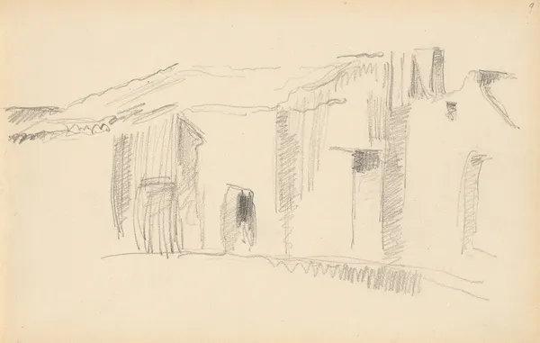 Study of Houses av Paul Cézanne