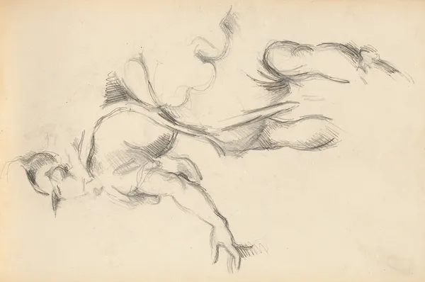 Study of the Allegorical Figure France in Rubens’ ‘The Exchange of the Two Princesses’ av Paul Cézanne