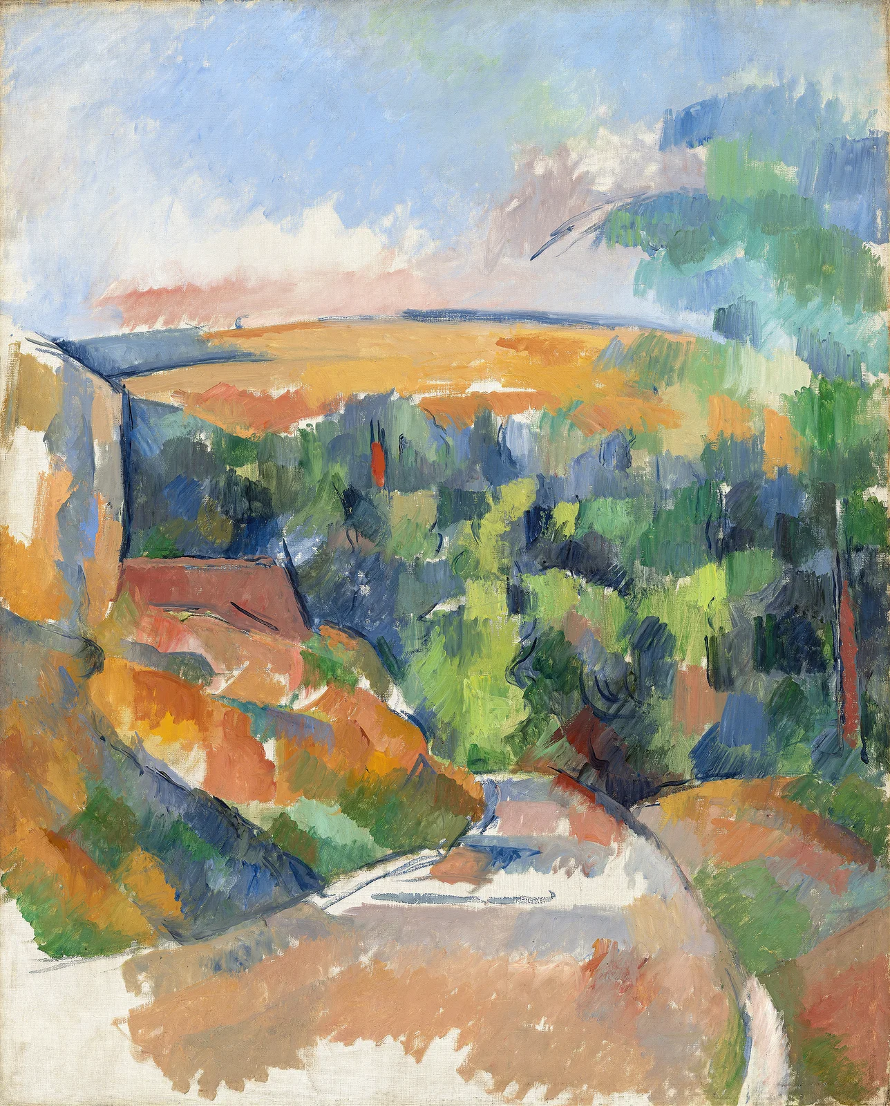 The Bend in the Road av Paul Cézanne