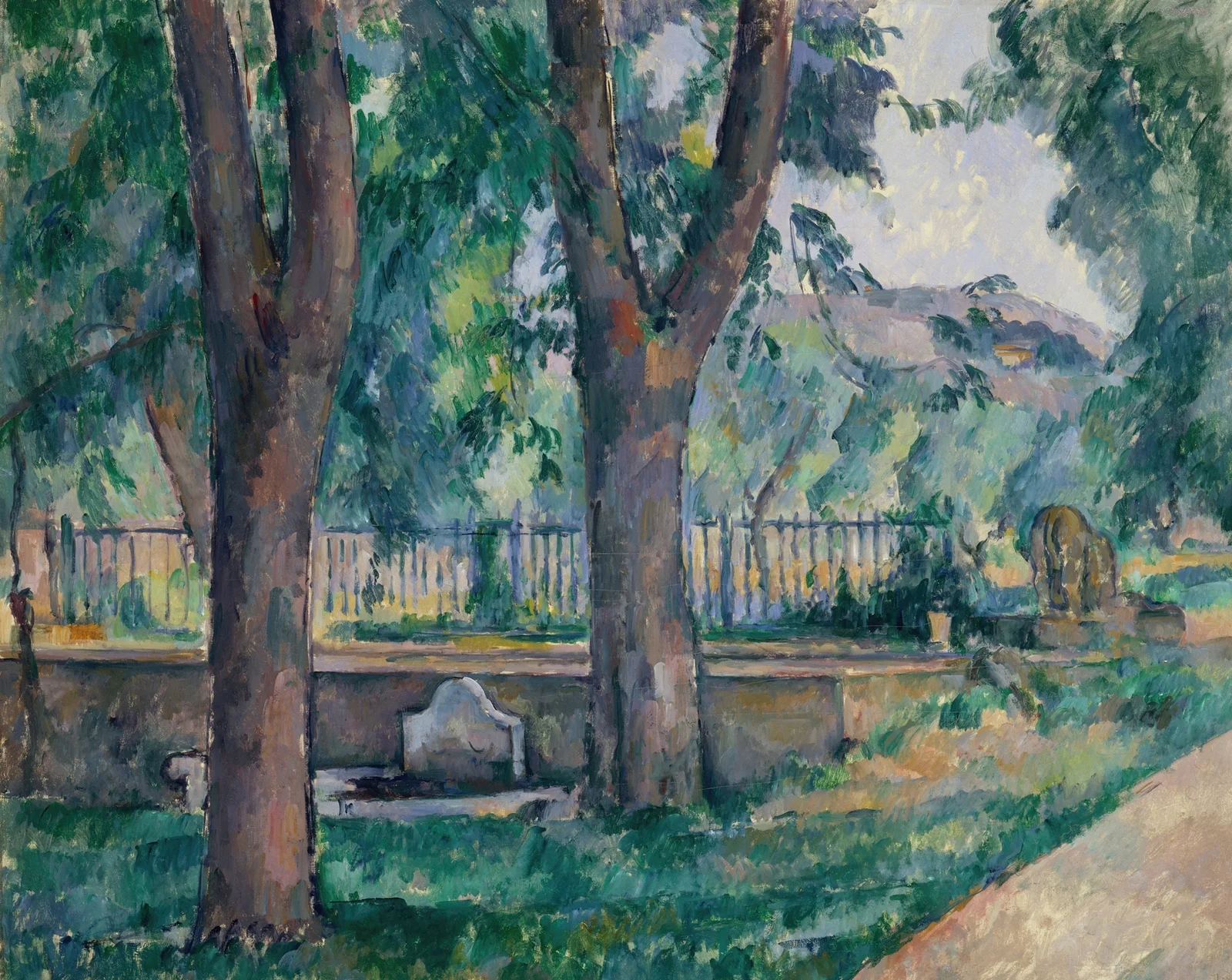 The Pool at Jas de Bouffan av Paul Cézanne