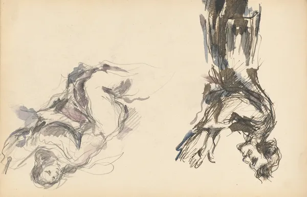 Victor Chocquet and an Angel for ‘The Apotheosis of Delacroix’ av Paul Cézanne