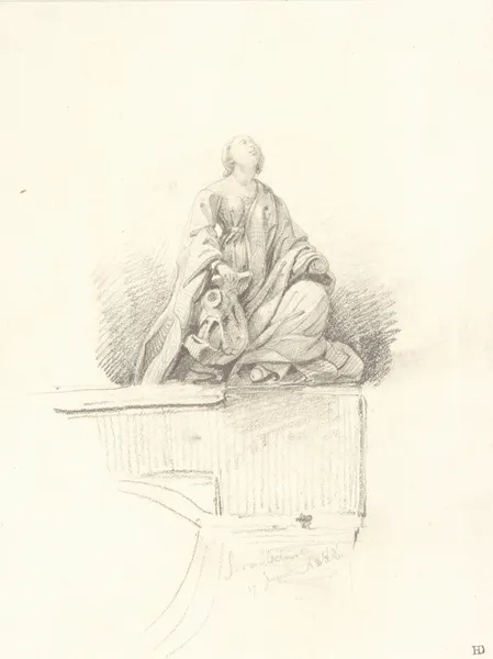 Study of a Figural Monument av Paul Delaroche
