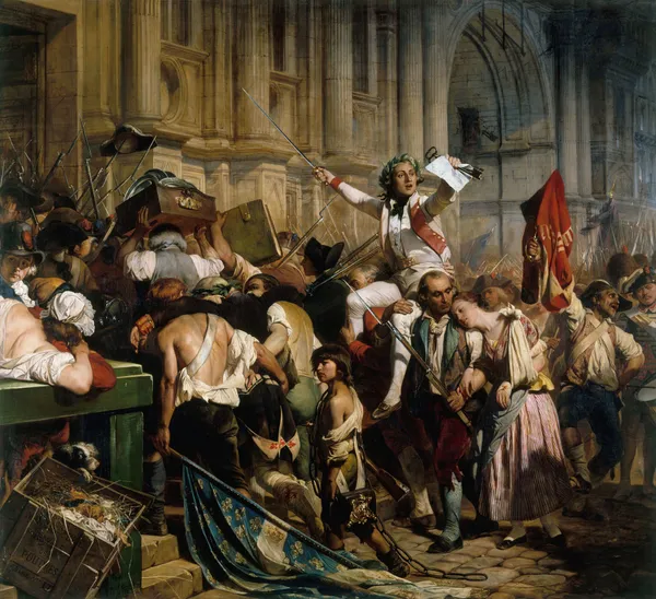 The Victors of the Bastille in Front of the Hôtel de Ville, July 14, 1789 av Paul Delaroche