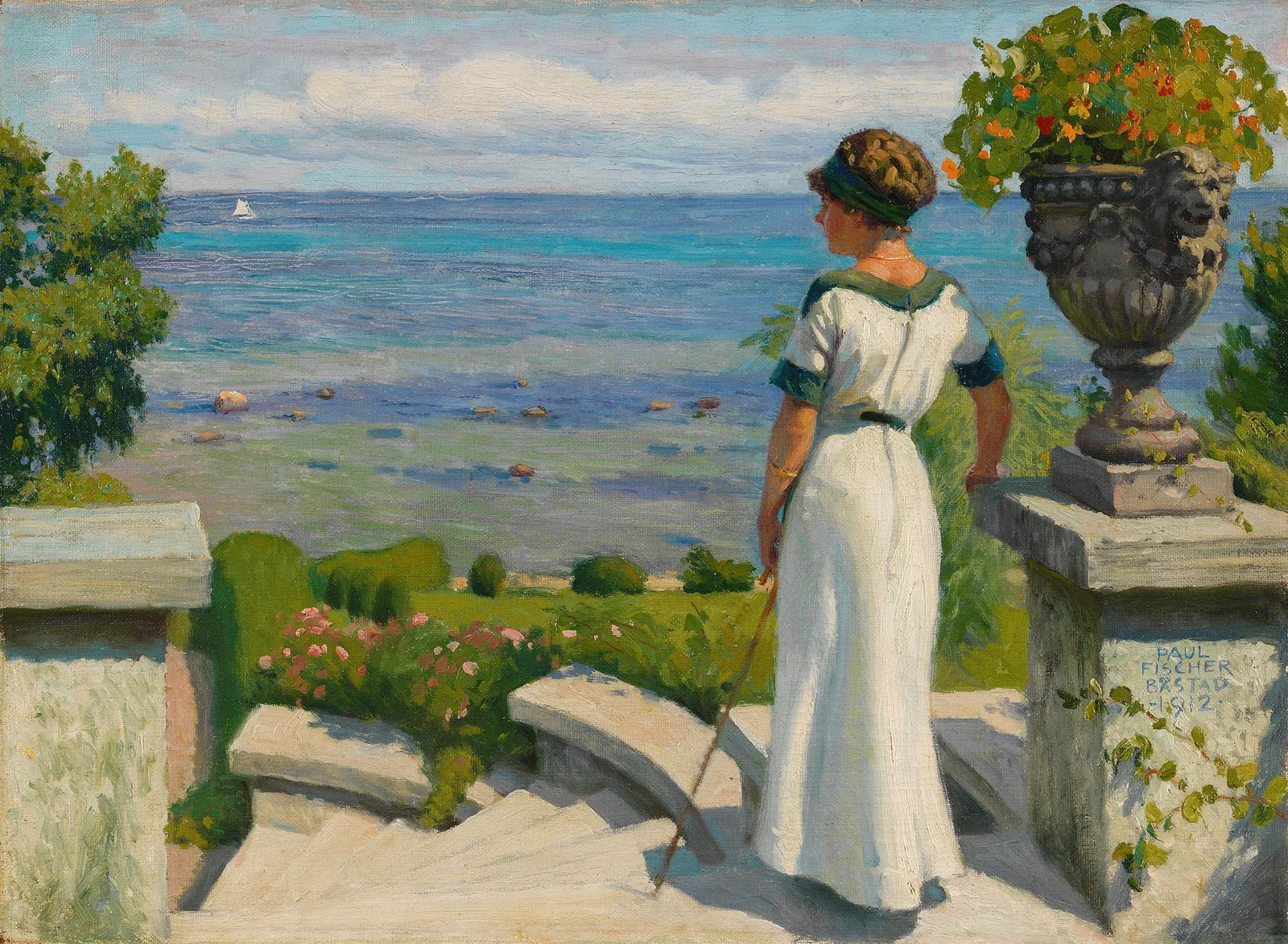On the terrace av Paul Fischer