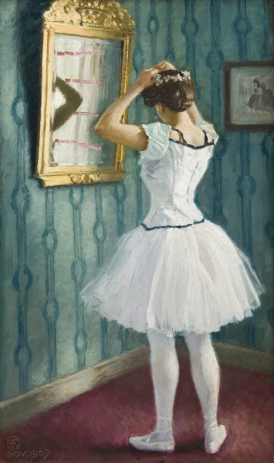 Preparing for the ballet av Paul Fischer
