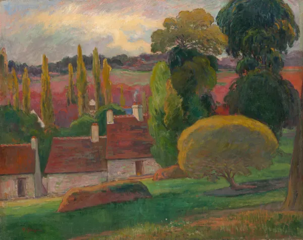 A Farm in Brittany av Paul Gauguin