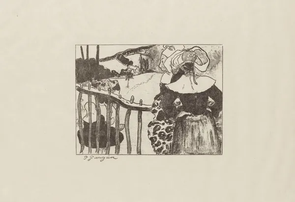 Bretonnes à la barrière av Paul Gauguin