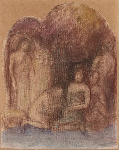 Etude pour La nativité tahitienne av Paul Gauguin