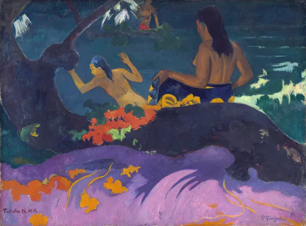 Fatata te Miti (By the Sea) av Paul Gauguin