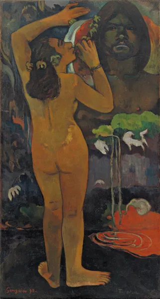 Hina Tefatou (The Moon and the Earth) av Paul Gauguin