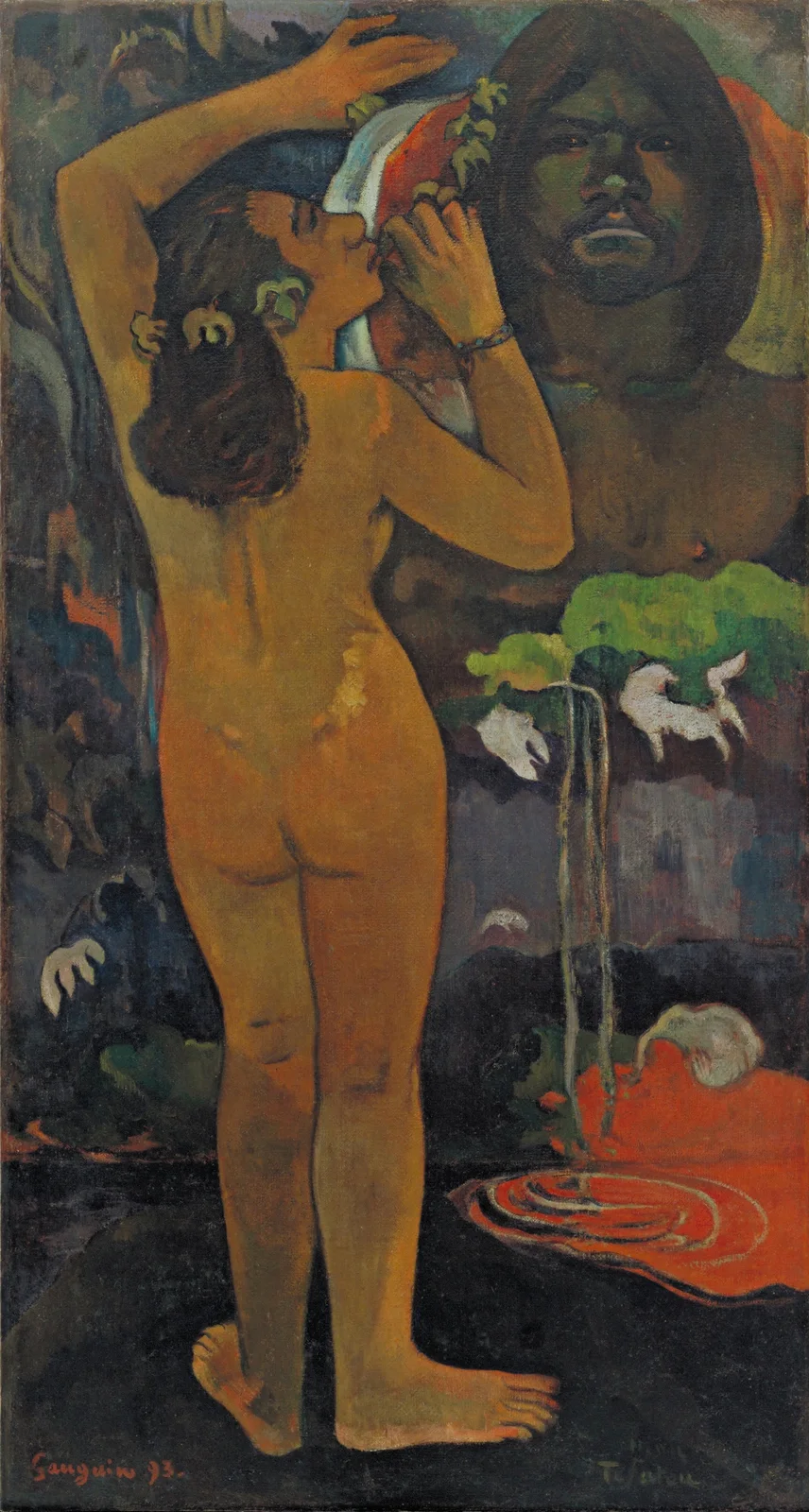 Hina Tefatou (The Moon and the Earth) av Paul Gauguin