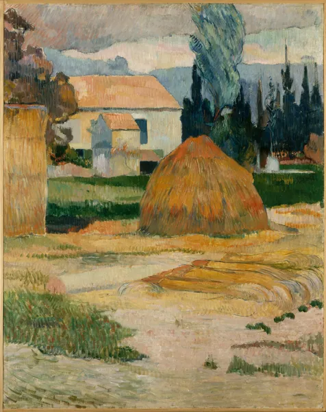 Landscape Near Arles av Paul Gauguin