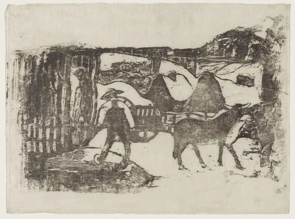 Le Char à boeufs av Paul Gauguin