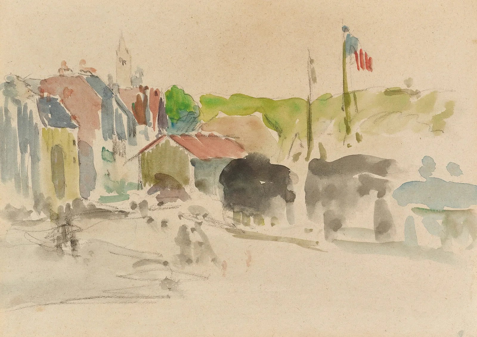 Le Village av Paul Gauguin