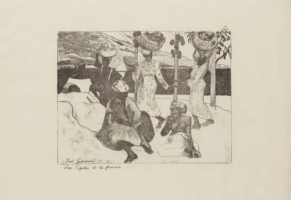 Les Cigales et les fourmis (Souvenir de la Martinique) av Paul Gauguin