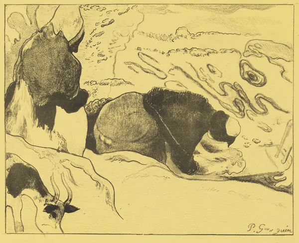 Les Laveuses, 1889 – nr 2 av Paul Gauguin
