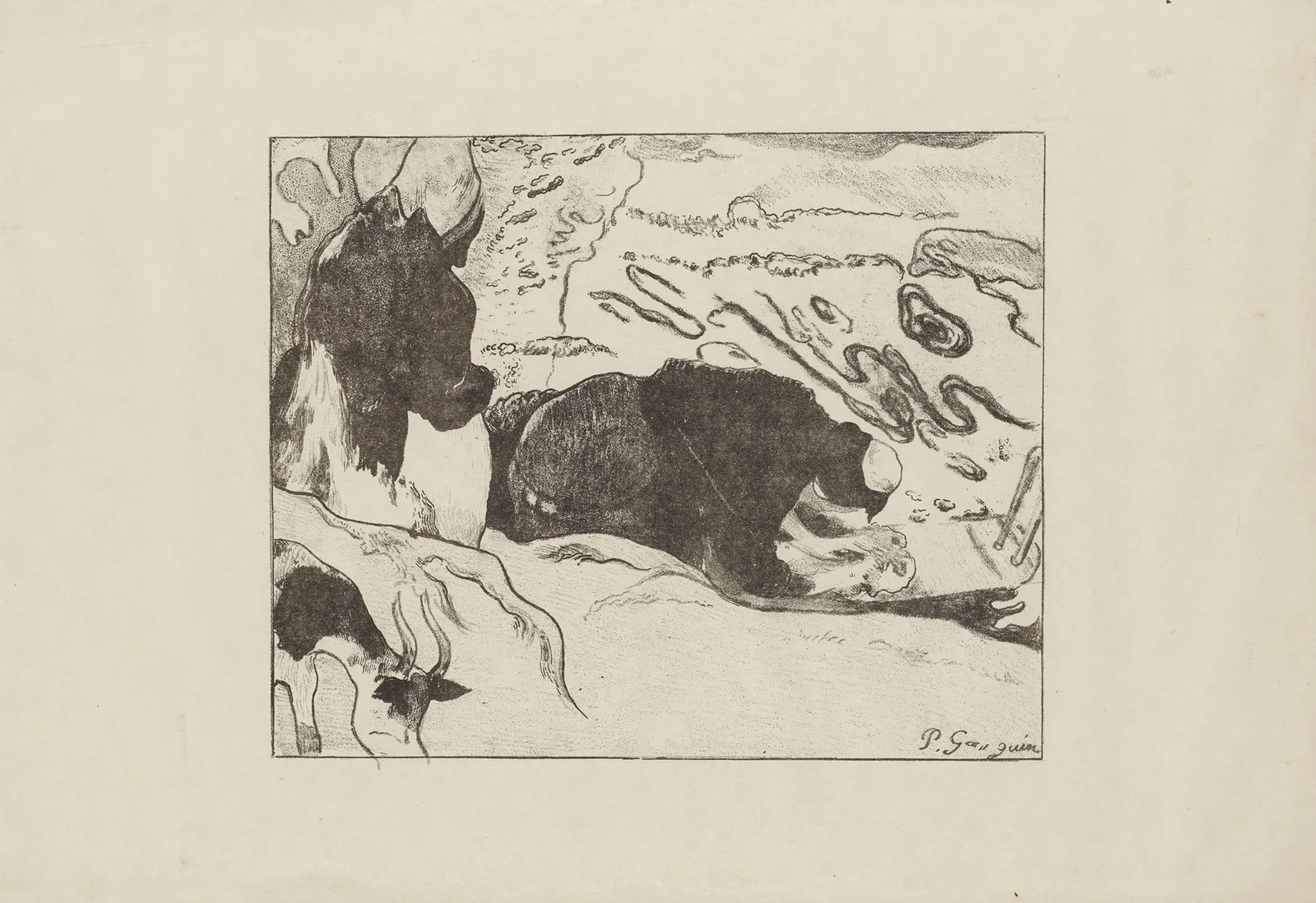 Les laveuses av Paul Gauguin