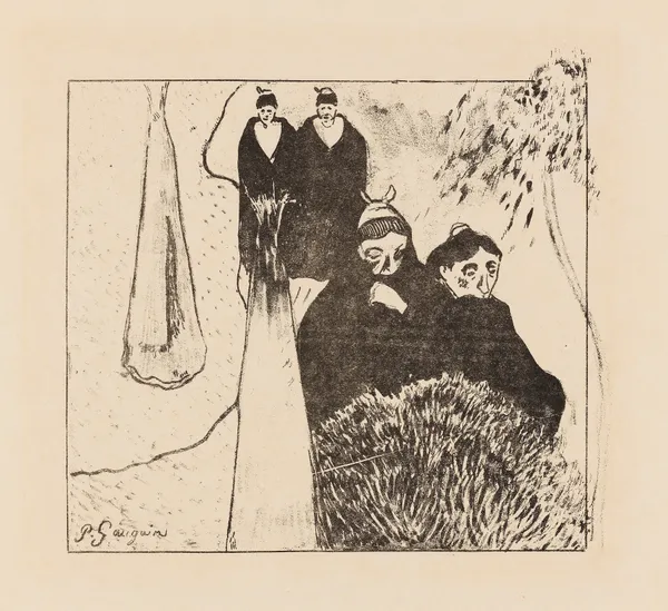 Les vieilles Filles à Arles, 1889 – nr 1 av Paul Gauguin