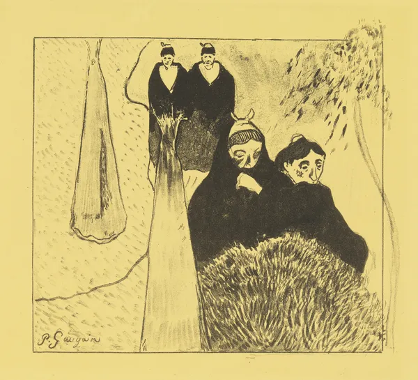 Les vielles filles av Paul Gauguin