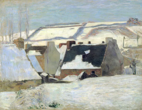 Pont-Aven sous la neige, ou Effet de neige av Paul Gauguin