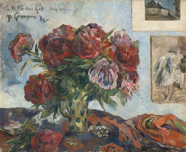 Still Life with Peonies av Paul Gauguin