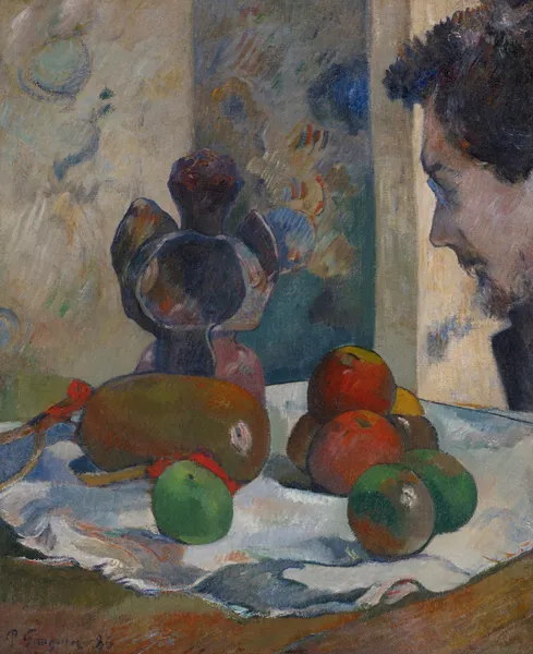 Still Life With Profile Of Laval av Paul Gauguin