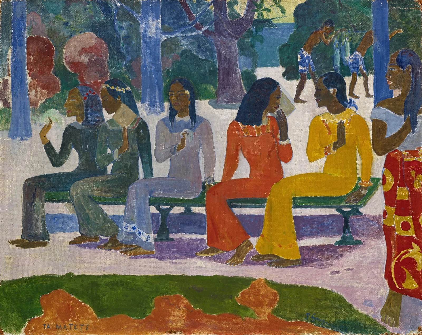 Ta matete (The Market) av Paul Gauguin