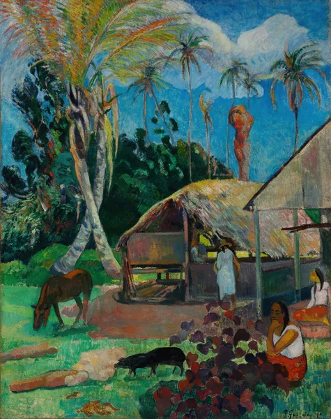 The Black Pigs av Paul Gauguin