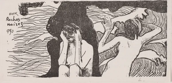 The Black Rocks av Paul Gauguin