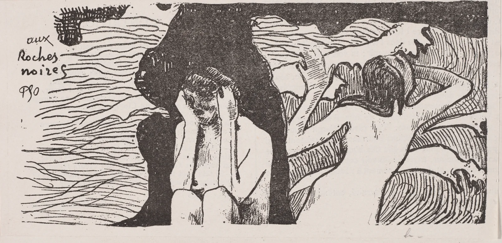 The Black Rocks av Paul Gauguin