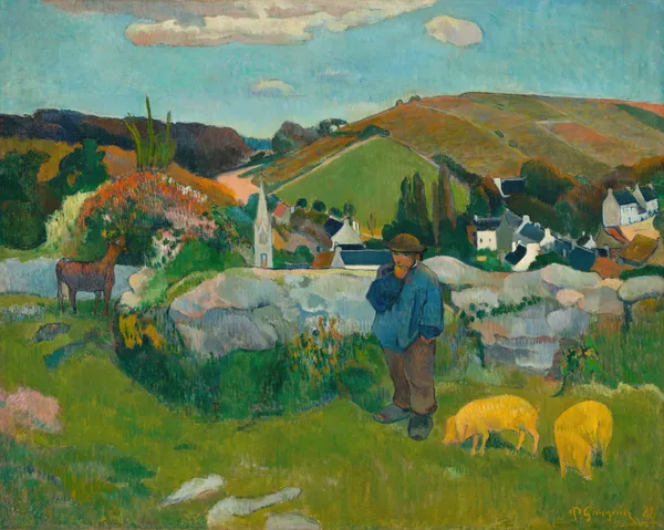 The Swineherd av Paul Gauguin
