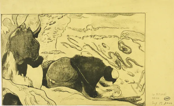 Women Washing Clothes av Paul Gauguin