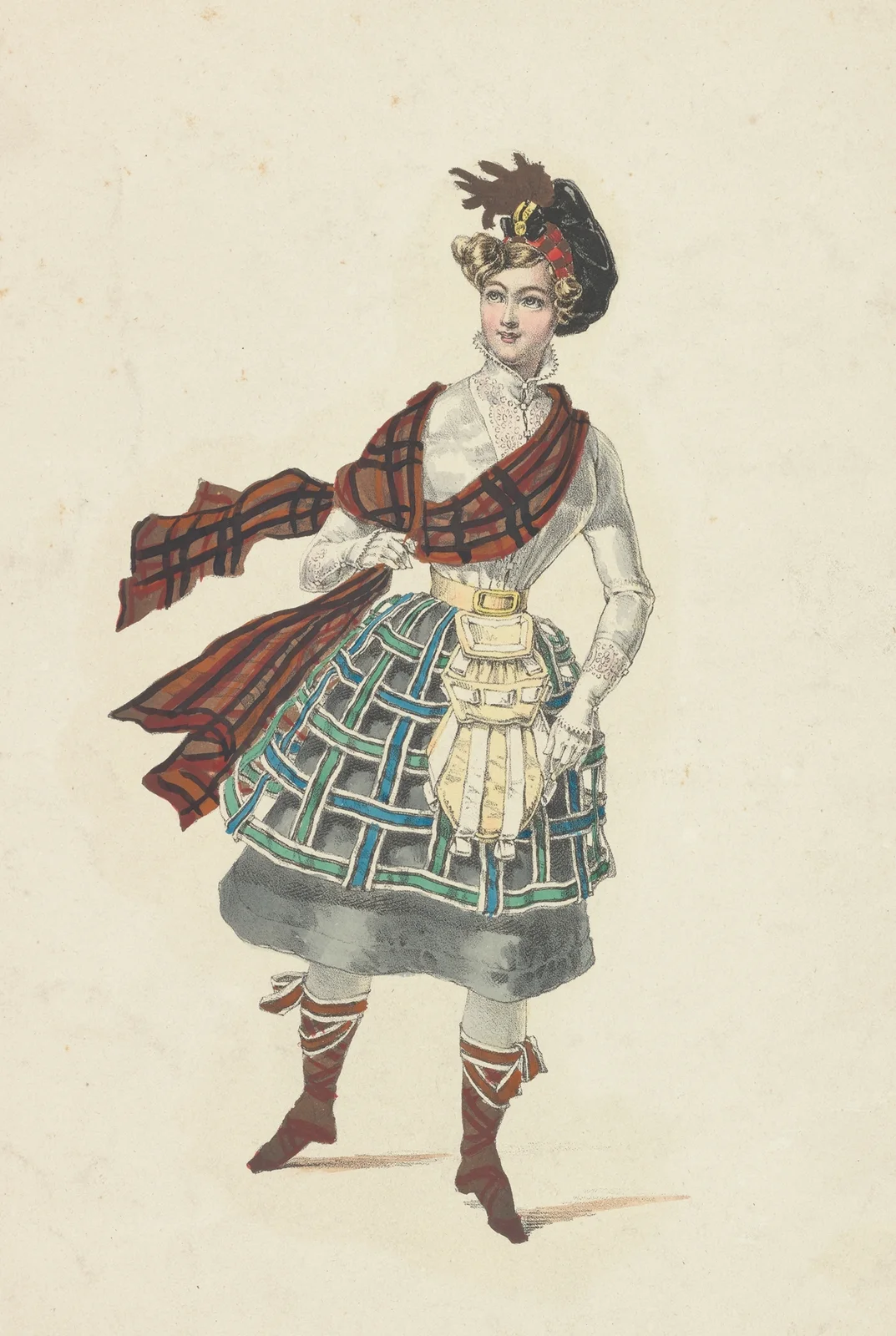 Costume prints, 1820 – nr 2 av Paul Gavarni