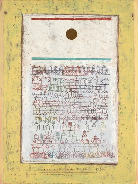 A Page from the Book of Towns av Paul Klee