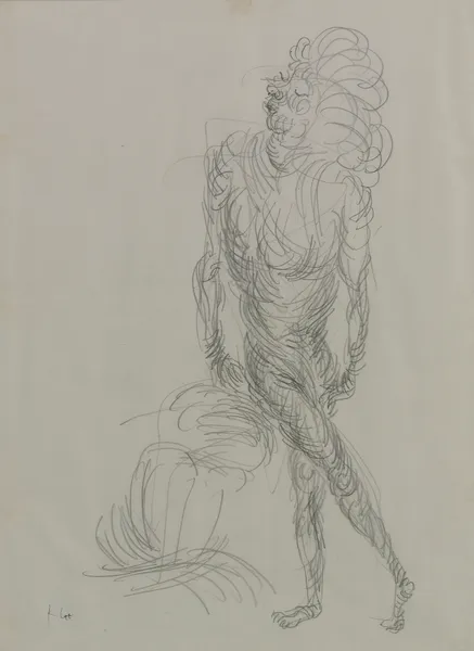Akt In Geschraubter Bewegung (Nude In Spiralling Movement) av Paul Klee