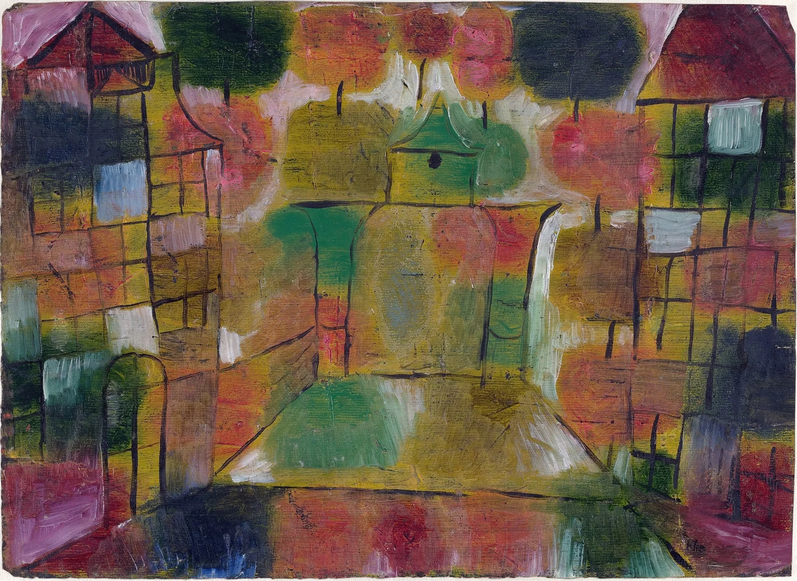 Baum und Architektur–Rhythmen (Tree and Architecture–Rhythms) av Paul Klee
