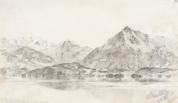 Blümlisalp von Hilterfingen aus av Paul Klee