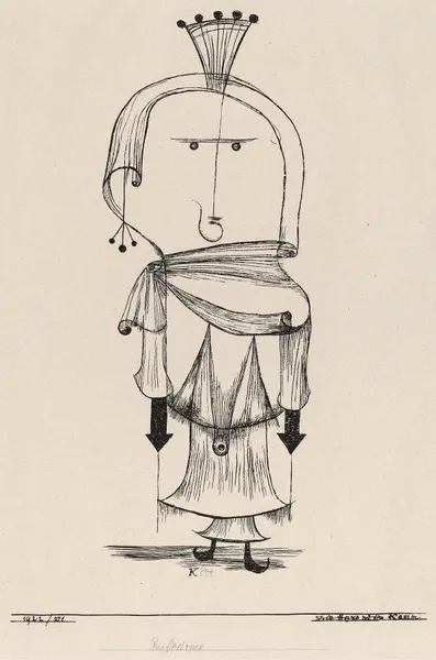 Die Hexe mit dem Kamm (Witch with a Comb) av Paul Klee