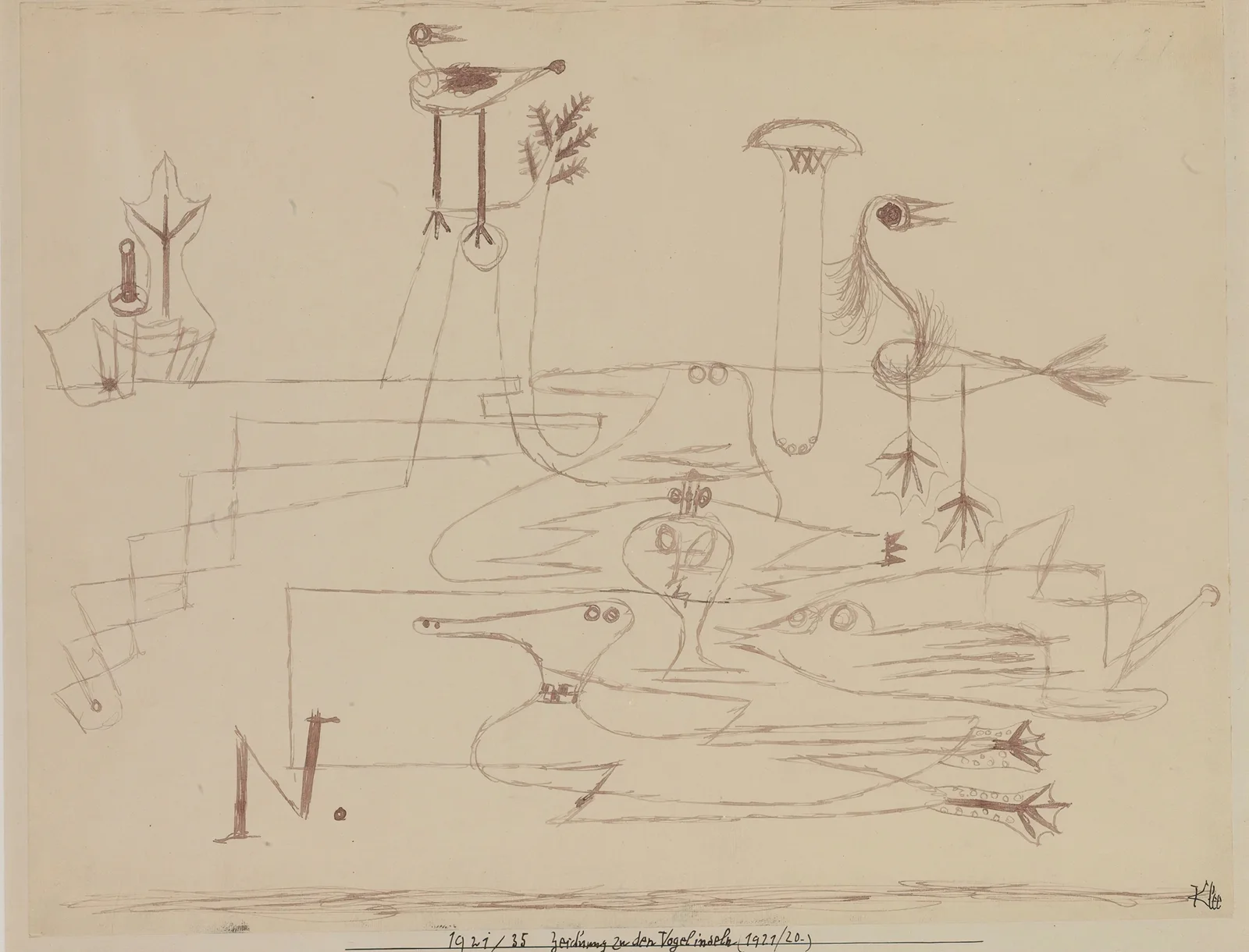 Drawing For Bird Islands av Paul Klee
